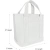 imageDALIX 14quot Mini Small Cotton Canvas Party Favor Wedding Gift Tote Bag in Gray WhiteWhite