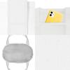 imageDALIX 14quot Mini Small Cotton Canvas Party Favor Wedding Gift Tote Bag in Gray WhiteWhite