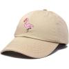 imageDALIX Flamingo Hat Womens Baseball CapKhaki