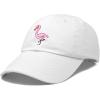 imageDALIX Flamingo Hat Womens Baseball CapWhite