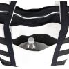 imageDALIX Striped Boat Bag Premium Cotton Canvas Tote in BlackBlack