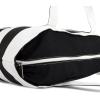 imageDALIX Striped Boat Bag Premium Cotton Canvas Tote in BlackBlack
