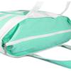 imageDALIX Striped Boat Bag Premium Cotton Canvas Tote in BlackMint Green