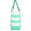 imageDALIX Striped Boat Bag Premium Cotton Canvas Tote in BlackMint Green