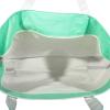 imageDALIX Striped Boat Bag Premium Cotton Canvas Tote in BlackMint Green