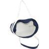 imageDALIX Striped Boat Bag Premium Cotton Canvas Tote in BlackNavy Blue