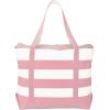 imageDALIX Striped Boat Bag Premium Cotton Canvas Tote in BlackPink
