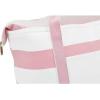 imageDALIX Striped Boat Bag Premium Cotton Canvas Tote in BlackPink