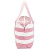 imageDALIX Striped Boat Bag Premium Cotton Canvas Tote in BlackPink