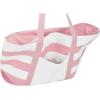 imageDALIX Striped Boat Bag Premium Cotton Canvas Tote in BlackPink