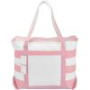 imageDALIX Striped Boat Bag Premium Cotton Canvas Tote in BlackPink
