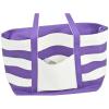 imageDALIX Striped Boat Bag Premium Cotton Canvas Tote in BlackPurple