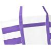 imageDALIX Striped Boat Bag Premium Cotton Canvas Tote in BlackPurple