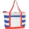 imageDALIX Striped Boat Bag Premium Cotton Canvas Tote in BlackRoyalred