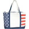 imageDALIX Striped Boat Bag Premium Cotton Canvas Tote in BlackStarsstripes