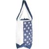 imageDALIX Striped Boat Bag Premium Cotton Canvas Tote in BlackStarsstripes