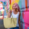 imageDALIX Womens 23quot Deluxe 24 oz Cotton Canvas Tote Bag Zippered in Light PinkBeige