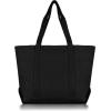 imageDALIX Womens 23quot Deluxe 24 oz Cotton Canvas Tote Bag Zippered in Light PinkBlack