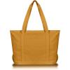 imageDALIX Womens 23quot Deluxe 24 oz Cotton Canvas Tote Bag Zippered in Light PinkButterscotch