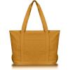 imageDALIX Womens 23quot Deluxe 24 oz Cotton Canvas Tote Bag Zippered in Light PinkButterscotch