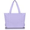 imageDALIX Womens 23quot Deluxe 24 oz Cotton Canvas Tote Bag Zippered in Light PinkLavender