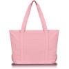 imageDALIX Womens 23quot Deluxe 24 oz Cotton Canvas Tote Bag Zippered in Light PinkLight Pink