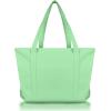imageDALIX Womens 23quot Deluxe 24 oz Cotton Canvas Tote Bag Zippered in Light PinkMint Green