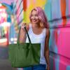 imageDALIX Womens 23quot Deluxe 24 oz Cotton Canvas Tote Bag Zippered in Light PinkOlive