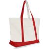 image22quot Heavy Duty Cotton Canvas Tote Bag ZipperedRed