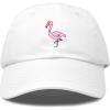 imageDALIX Flamingo Hat Womens Baseball CapWhite
