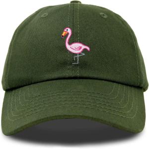 imageDALIX Flamingo Hat Womens Baseball CapOlive