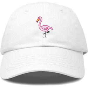 imageDALIX Flamingo Hat Womens Baseball CapWhite