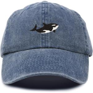 imageDALIX Killer Whale Hat Orca Marine Life Baseball CapWashed Navy Blue
