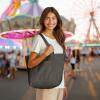 imageDALIX 20quot Solid Color Cotton Canvas Shopping Tote Bag in LavenderAsphalt Gray