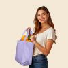 imageDALIX 20quot Solid Color Cotton Canvas Shopping Tote Bag in LavenderLavender