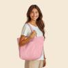 imageDALIX 20quot Solid Color Cotton Canvas Shopping Tote Bag in LavenderLight Pink