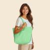 imageDALIX 20quot Solid Color Cotton Canvas Shopping Tote Bag in LavenderMint Green