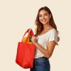 imageDALIX 20quot Solid Color Cotton Canvas Shopping Tote Bag in LavenderRed