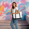 imageDALIX 23quot Premium 24 oz Cotton Canvas Shopping Tote BagBlack