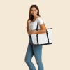 imageDALIX 23quot Premium 24 oz Cotton Canvas Shopping Tote BagBlack Star