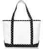 imageDALIX 23quot Premium 24 oz Cotton Canvas Shopping Tote BagBlack Star