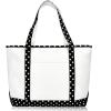 imageDALIX 23quot Premium 24 oz Cotton Canvas Shopping Tote BagBlack Star