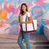 imageDALIX 23quot Premium 24 oz Cotton Canvas Shopping Tote BagCrimson