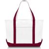 imageDALIX 23quot Premium 24 oz Cotton Canvas Shopping Tote BagCrimson