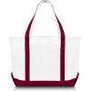 imageDALIX 23quot Premium 24 oz Cotton Canvas Shopping Tote BagCrimson