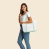 imageDALIX 23quot Premium 24 oz Cotton Canvas Shopping Tote BagMint Green