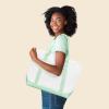 imageDALIX 23quot Premium 24 oz Cotton Canvas Shopping Tote BagMint Green