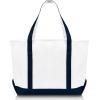 imageDALIX 23quot Premium 24 oz Cotton Canvas Shopping Tote BagNavy Blue