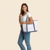 imageDALIX 23quot Premium 24 oz Cotton Canvas Shopping Tote BagNavy Blue Anchor
