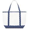 imageDALIX 23quot Premium 24 oz Cotton Canvas Shopping Tote BagNavy Blue Anchor